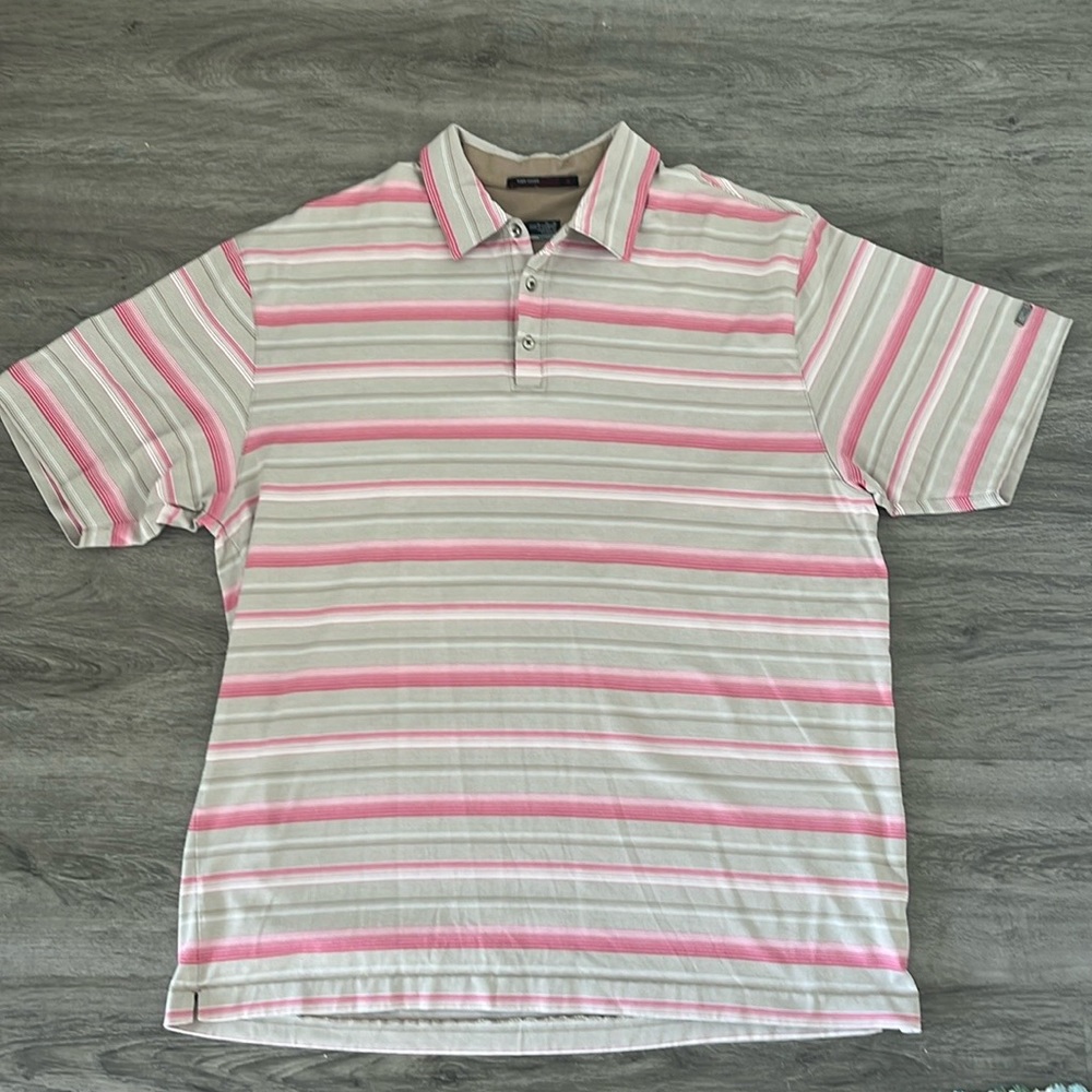 Nike TigerWoods Collection Striped Short Sleeve Polo Shirt XL